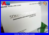 सोमाट्रोपिन बॉडीबिल्डिंग एचजी टैबलेट कस्टम पिल बॉक्स / मेडिसिन कार्टन बॉक्स